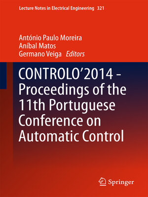 cover image of CONTROLO'2014 – Proceedings of the 11th Portuguese Conference on Automatic Control